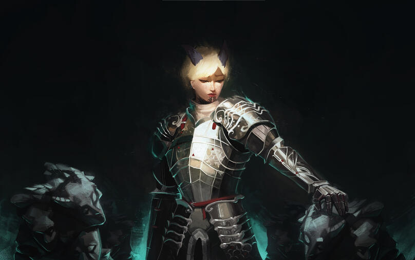 BG3 Character Tiefling Splashart